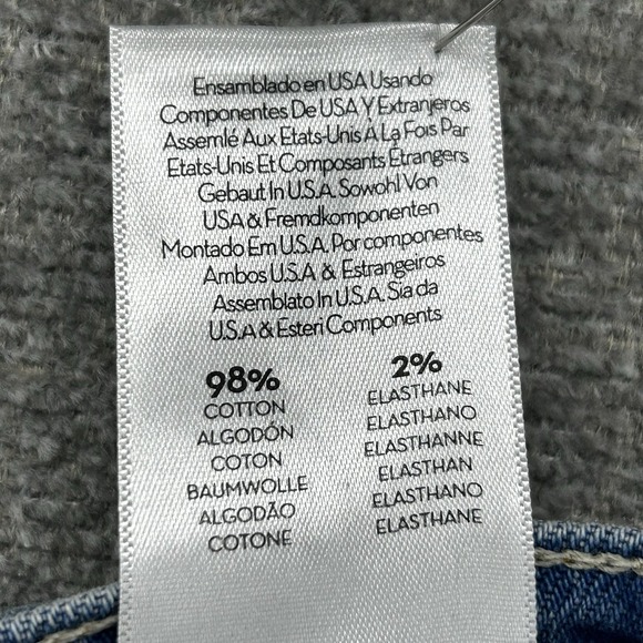 Mother Superior High Waisted Rider Skimp Jeans Women Sz 32 Light Blue Distressed - Picture 8 of 13